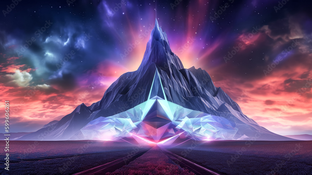 Poster an abstract, futuristic background was rendered in 3d - generative ai