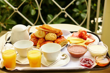 Delicious breakfast for two