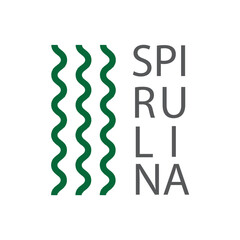 Spirulina, organic healthy food. - icon, label, vector.