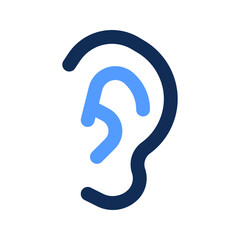 ear outline color icon