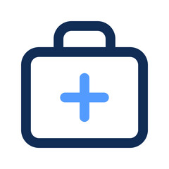 first aid kit outline color icon