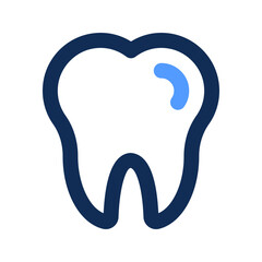 dental outline color icon