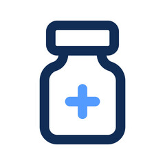 pills bottle outline color icon