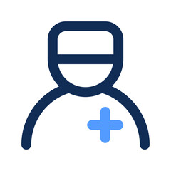 Obraz premium nurse outline color icon
