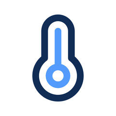 thermometer outline color icon