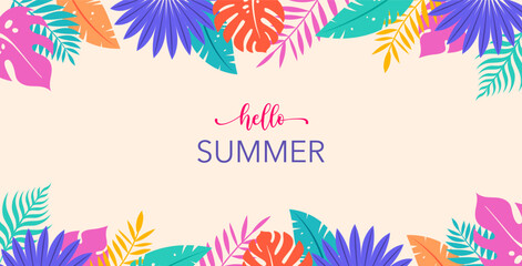 Fototapeta na wymiar Colorful Abstract Summer Background, poster, banner. Summer sale, summer fun concept design promotion design