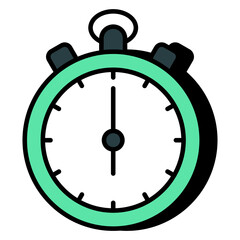 A modern design icon of stopwatch