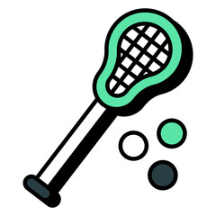 A perfect design icon of long tennis 