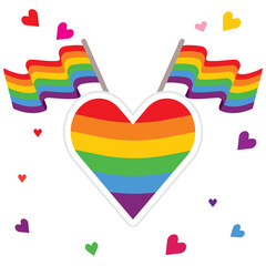 (Pride Month 2023) - The LGBT community Pride, Flag of pride for the LGBT community 