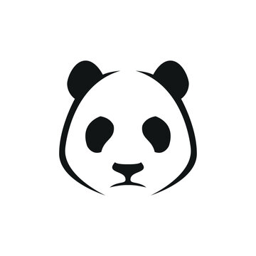 panda head logo icon vector illustration