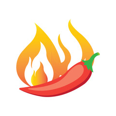 chili icon logo vector design teplate