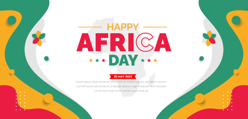 happy Africa day background or banner design Template.