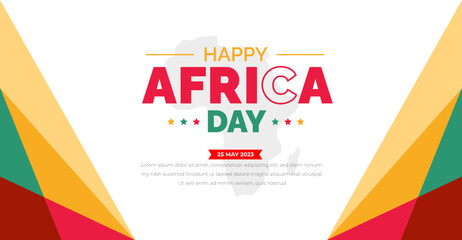 happy Africa day background or banner design Template.