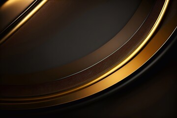 black and gold background with circular shapes
