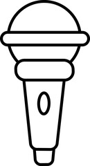 Microphone doodle illustration.