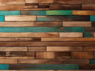 wooden wall background  Old wood background with an abstract color wood texture, a background made of geometric wood, and a floor with a wooden background texture