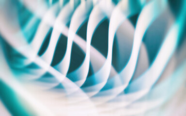 Naklejka premium Abstract Smooth Blurry Wavy Motion Turquoise Color Background.