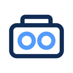 boom box outline color icon