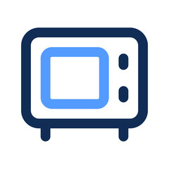 microwave outline color icon