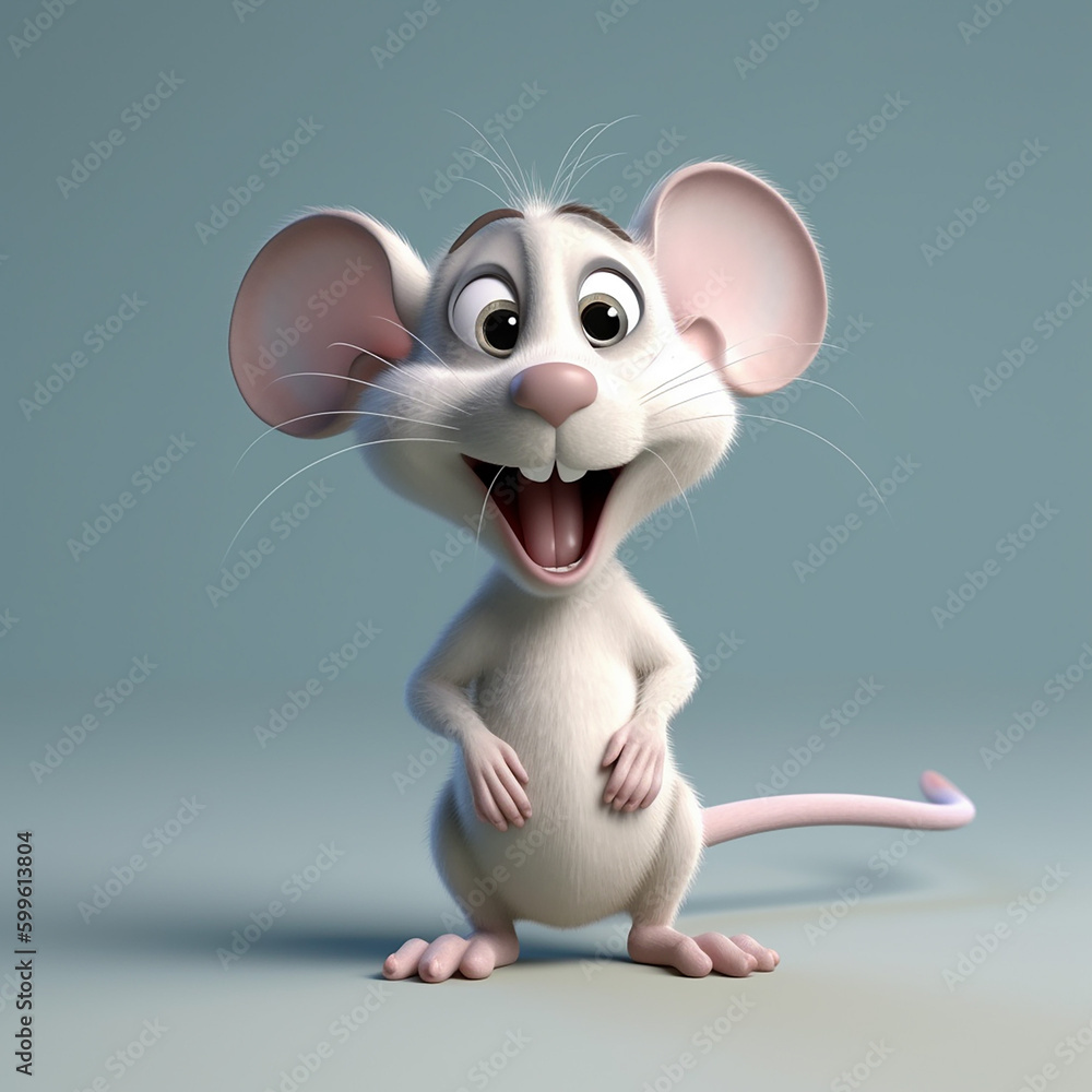 Poster 3d mouse made with generative ai