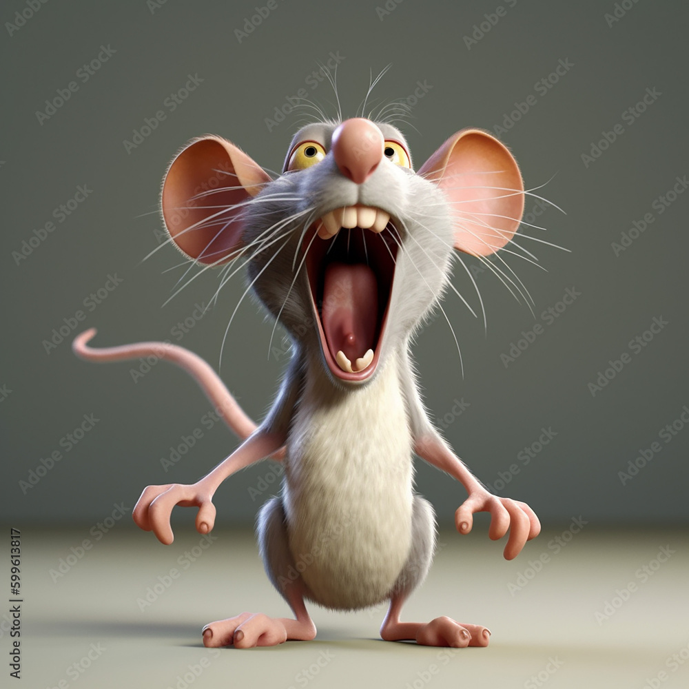 Poster 3d mouse made with generative ai