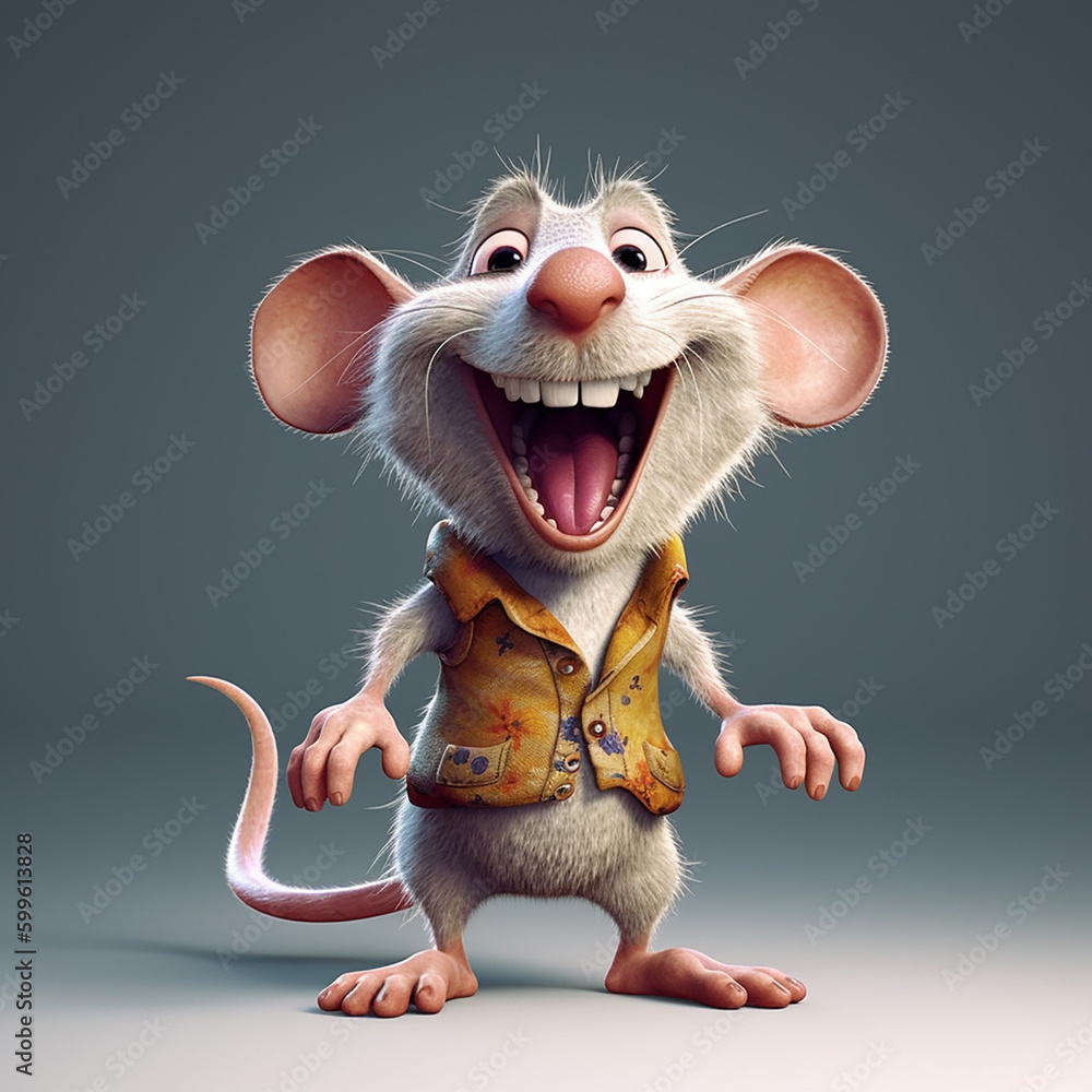 Poster 3d mouse made with generative ai