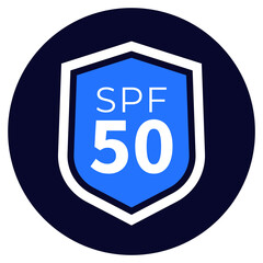 SPF 50, UV, sun protection icon