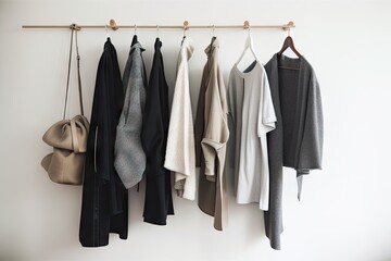 minimalist wardrobe filled with versatile and comfortable pieces for every occasion, created with generative ai