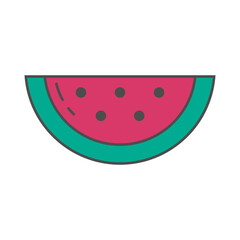 watermelon fruit icon illustration