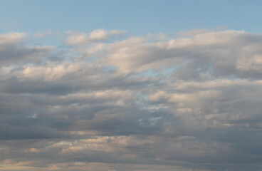 Fototapeta na wymiar Gray and white clouds and blue sky