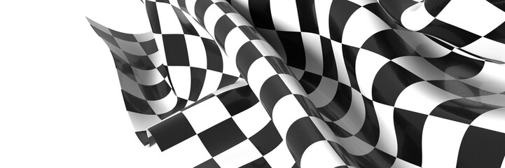 Fototapeta premium grid abstract background chess checkered flag finish line victory 3d rendering