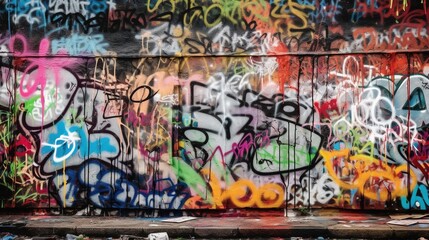Fototapeta na wymiar graffiti on the wall. Generative AI