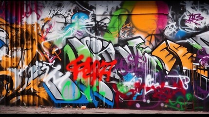 graffiti on the wall. Generative AI