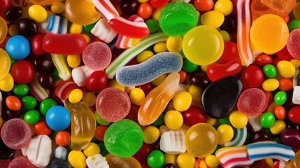 Fototapeta na wymiar colorful jelly beans. Generative AI