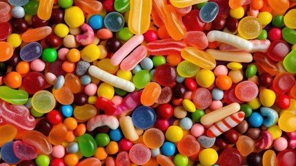 Fototapeta na wymiar colorful jelly beans. Generative AI