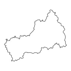 Obraz premium Cherkasy oblast map, province of Ukraine. Vector illustration.