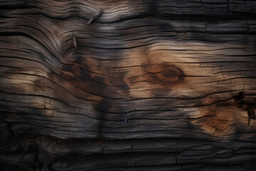 Naklejka premium Dark wood texture, dark wood background | Ai generated