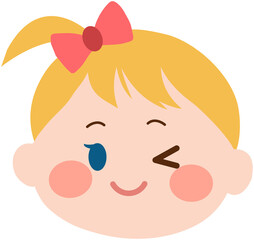 Wink Baby girl Emoji