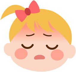 Sick Baby girl Emoji 