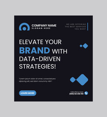 Digital business marketing banner for social media post template, We are digital marketing experts, and We find new ways to market you digitally, Your business needs attention