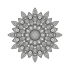Decorative mandala and pattern for Mehndi, wedding, tattoo, islam, indian, arabic. Outline mandalas coloring book page.