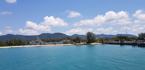 Obraz premium Strand, insel, meer, horizont,thailand