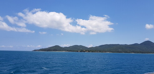 Strand, insel, meer, horizont, thailand