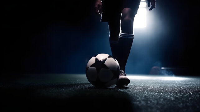 Football ballon et pieds (AI)