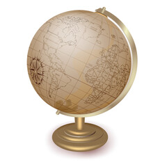 Classic Vintage Globe Replica