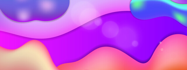 Abstract colorful liquid banner background