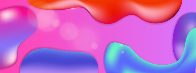Abstract colorful liquid banner background