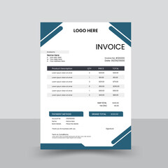 Business invoice form template. Invoicing quotes, money bills or price invoices and payment agreement design templates. Tax form, bill graphic or payment receipt page vector set 