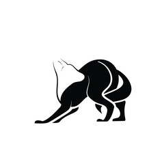 silhouette fox icon