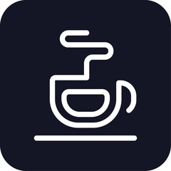 Coffee business icon with black filled line outline style. drink, coffee, cup, mug, hot, restaurant, espresso. Vector Illustration